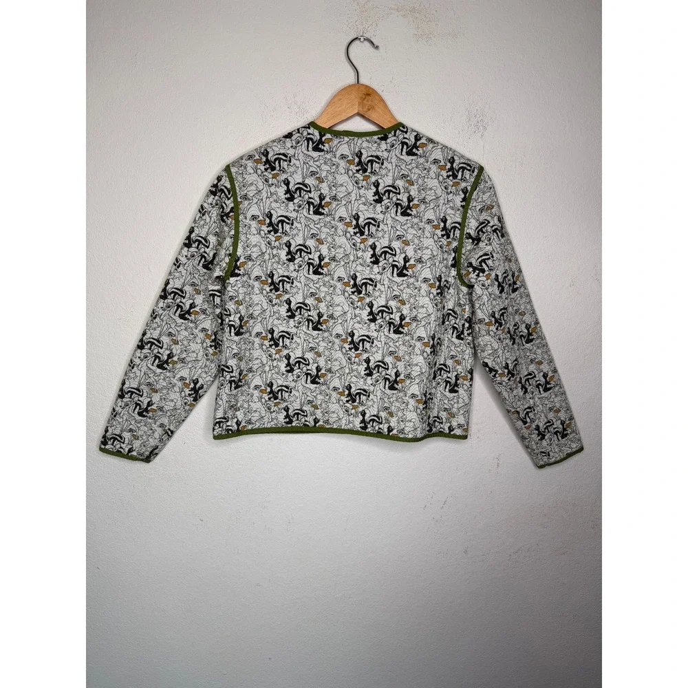 Disney Bambi Thumper Cotton Green Youth 10-12 Quilted Bomber Cottage Jacket